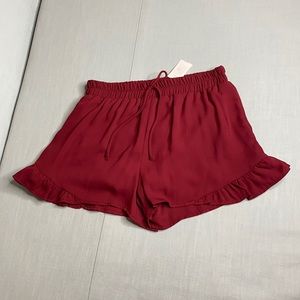 pixi + ivy Feeling Hot Ruffle Hem Shorts Small